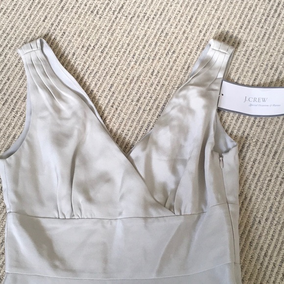 J.Crew 100%silk Special Occasions s.2 light gray - Picture 3 of 5